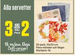 ÖoB Alla servetter, SEK 18 erbjuda