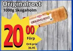 Supergrossen Originalrost, SEK 20 erbjuda