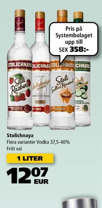 Border Shop Stolichnaya Premium Vodka erbjuda
