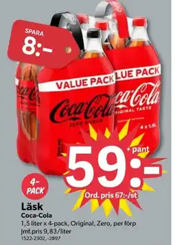 DollarStore Läsk Coca-Cola erbjuda