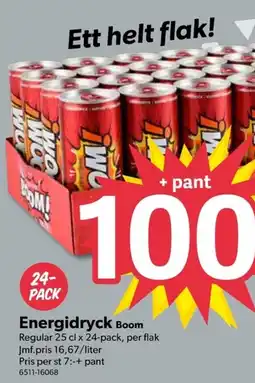 DollarStore Energidryck Boom erbjuda