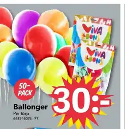 DollarStore Ballonger erbjuda