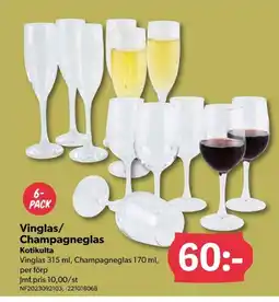 DollarStore Vinglas/ Champagneglas Kotikulta erbjuda