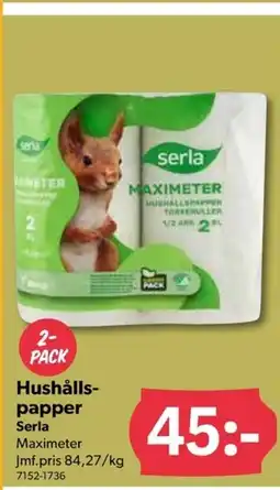 DollarStore Hushålls- papper Serla erbjuda