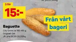 City Gross Baguette, SEK 15 erbjuda