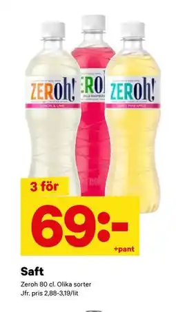 City Gross Saft, SEK 69 erbjuda