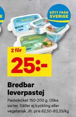 City Gross Bredbar leverpastej, SEK 25 erbjuda