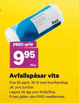 City Gross Avfallspåsar vita, Pris i appen erbjuda