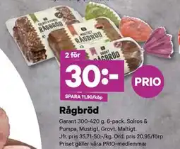 City Gross Rågbröd, Pris i appen erbjuda