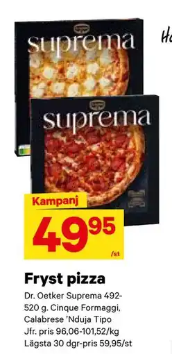 City Gross Fryst pizza, SEK 49.95 erbjuda