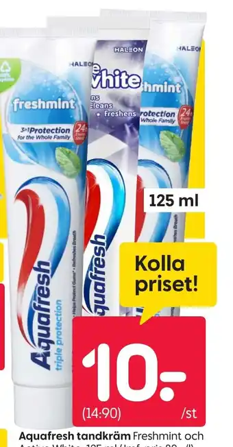 Rusta Aquafresh triple protection erbjuda