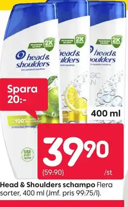 Rusta Head & Shoulders schampo erbjuda