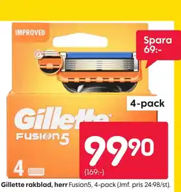 Rusta Gillette rakblad erbjuda