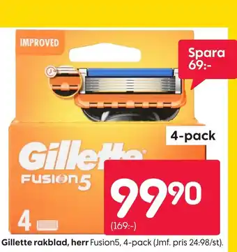 Rusta Gillette rakblad erbjuda