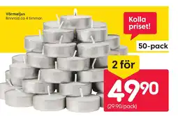 Rusta Värmeljus erbjuda