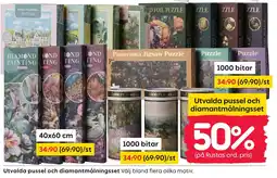 Rusta Utvalda pussel och diamantmålningsset erbjuda