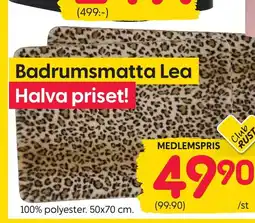 Rusta Badrumsmatta Lea Halva priset! erbjuda