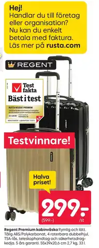 Rusta Regent Premium kabinväska erbjuda