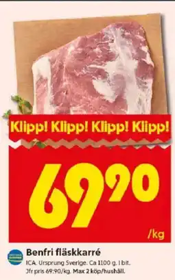 ICA Kvantum Benfri fläskkarré erbjuda