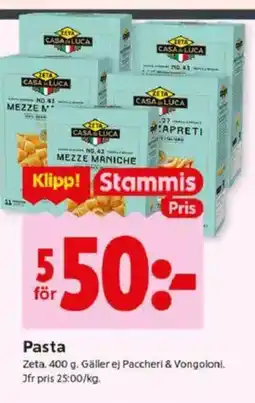 ICA Kvantum Pasta erbjuda