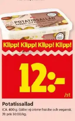 ICA Kvantum Potatissallad erbjuda