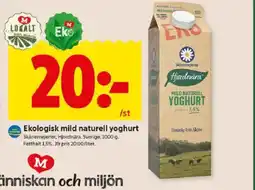 ICA Kvantum Ekologisk mild naturell yoghurt erbjuda