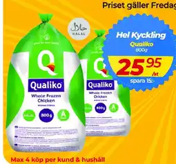 Matrix Butikerna Hel Kyckling Qualiko erbjuda