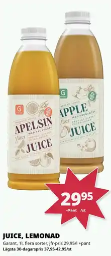 Tempo JUICE, LEMONAD erbjuda