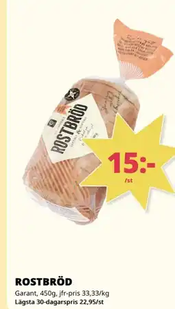 Tempo ROSTBRÖD erbjuda
