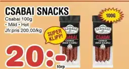 Nya Pulsen Csabai snacks erbjuda