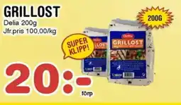 Nya Pulsen Delia Grillost erbjuda
