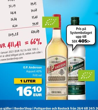 Border Shop Klar Snaps erbjuda