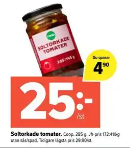 Coop Extra Soltorkade tomater, SEK 25 erbjuda