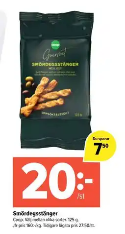 Coop Extra Smördegsstänger, SEK 20 erbjuda