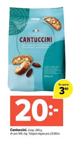 Coop Extra Cantuccini, SEK 20 erbjuda