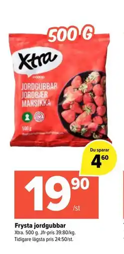Coop Extra Frysta jordgubbar, SEK 19.9 erbjuda