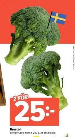 Coop Extra Broccoli, SEK 25 erbjuda