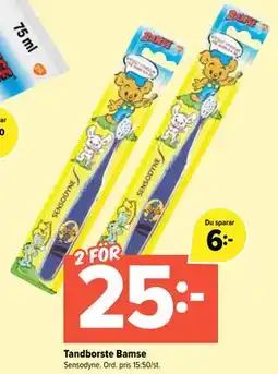 Coop Extra Tandborste Bamse, SEK 25 erbjuda