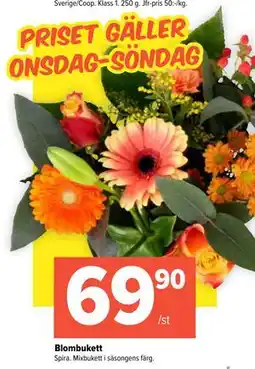 Coop Extra Blombukett, SEK 69.9 erbjuda