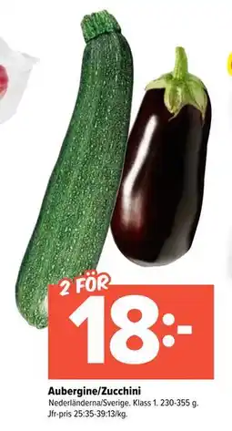 Coop Extra Aubergine/Zucchini, SEK 18 erbjuda