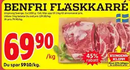 ICA Kvantum Benfri fläskkarré mozzarella erbjuda