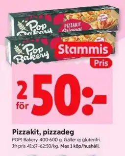 ICA Kvantum POP BAKERY Pizzakit, pizzadeg erbjuda