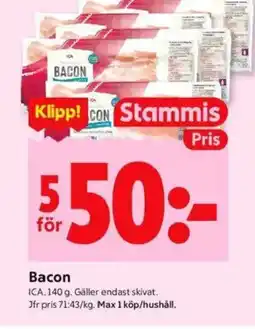 ICA Kvantum ICA Bacon erbjuda