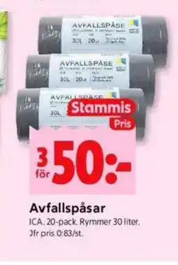 ICA Kvantum ICA Avfallspåsar erbjuda