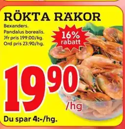 ICA Kvantum Rökta räkor erbjuda