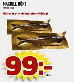 Din Mat Makrill rökt erbjuda