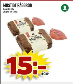 Din Mat GARANT Mustigt rågbröd erbjuda