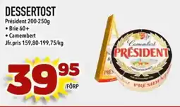Din Mat PRESIDENT Dessertost erbjuda