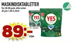 Din Mat YES Maskindisktabletter erbjuda