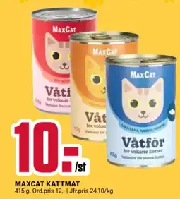 ÖoB MAXCAT Kattmat erbjuda